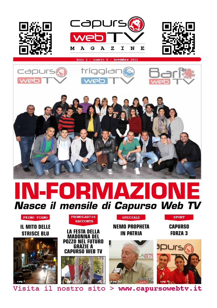 Capurso Web Tv Magazine – Anno 1 numero 0 – Novembre 2011